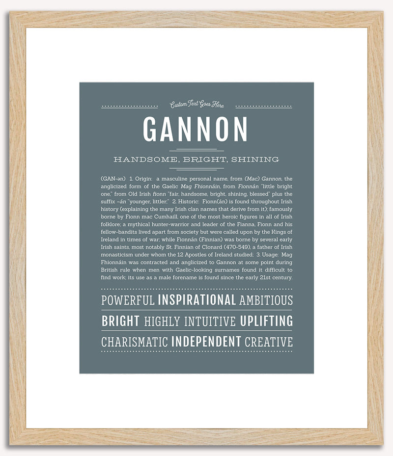 Gannon | Name Art Print