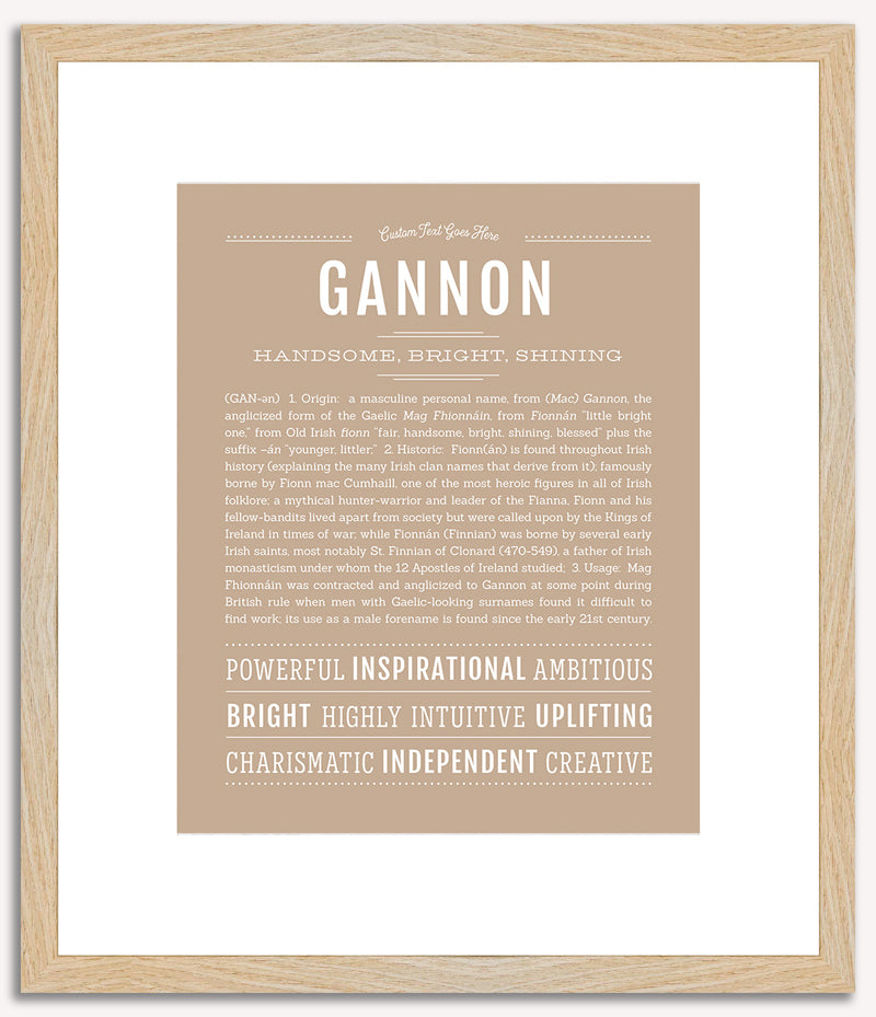 Gannon | Name Art Print