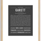 Garett | Name Art Print