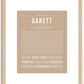 Garett | Name Art Print