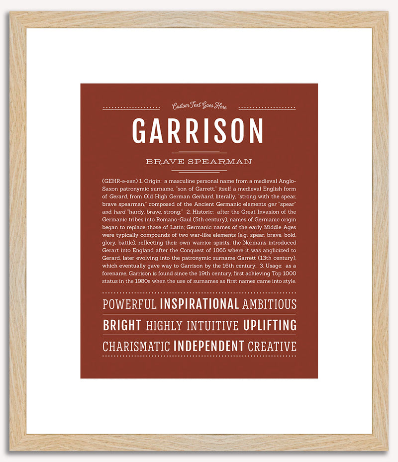 Garrison | Name Art Print