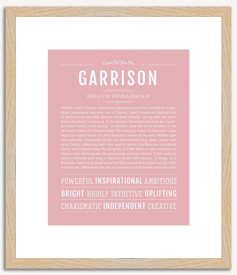 Garrison | Name Art Print