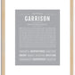 Garrison | Name Art Print