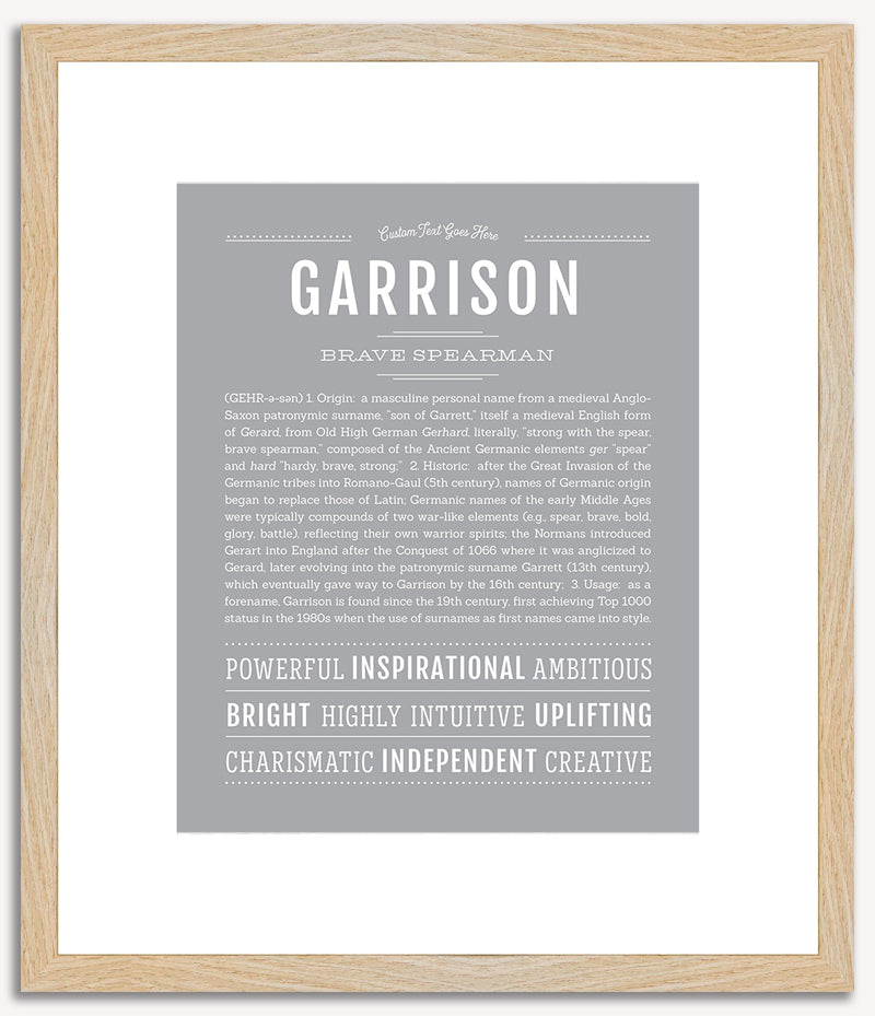 Garrison | Name Art Print