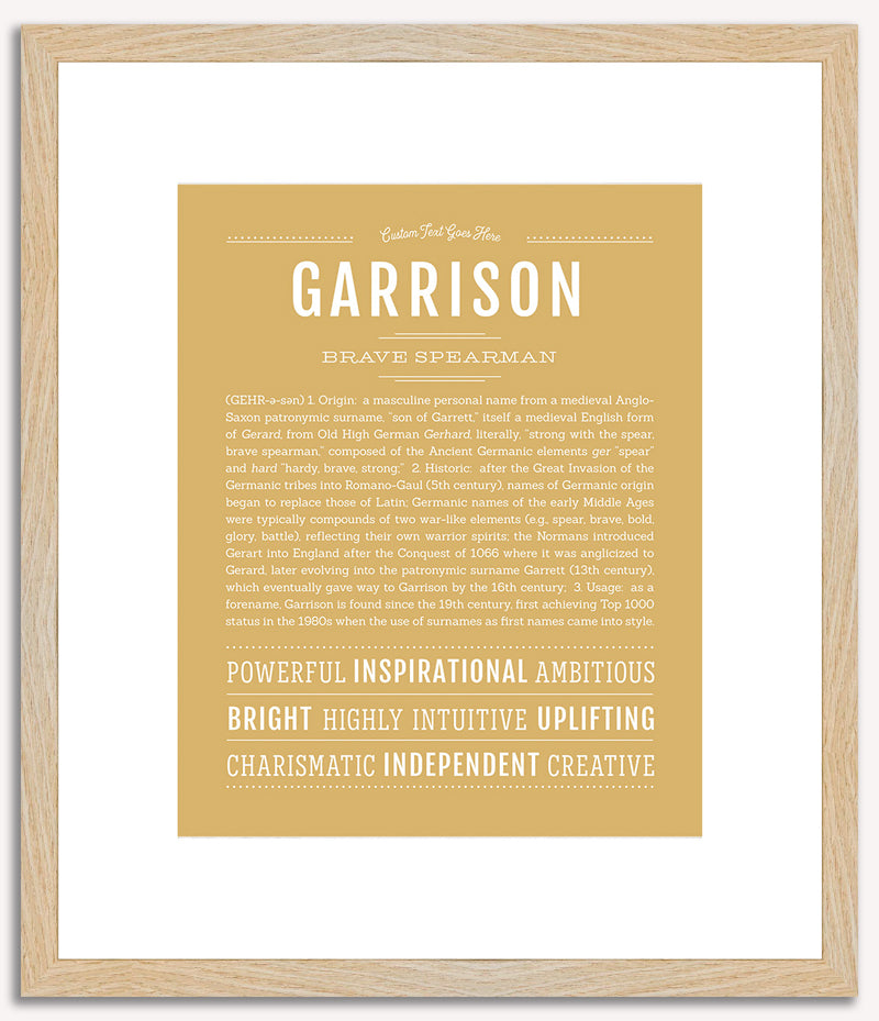 Garrison | Name Art Print