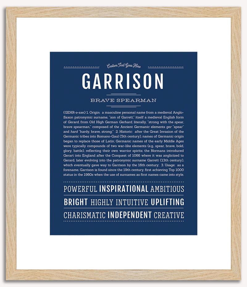 Garrison | Name Art Print