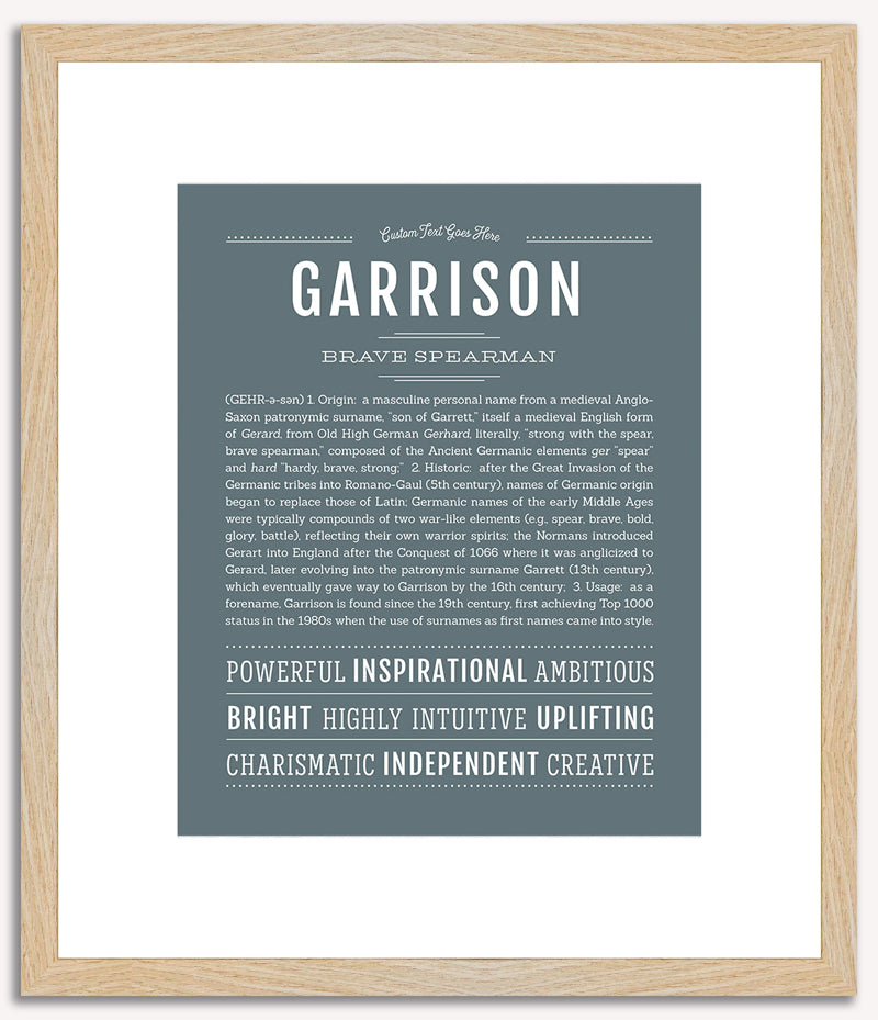 Garrison | Name Art Print