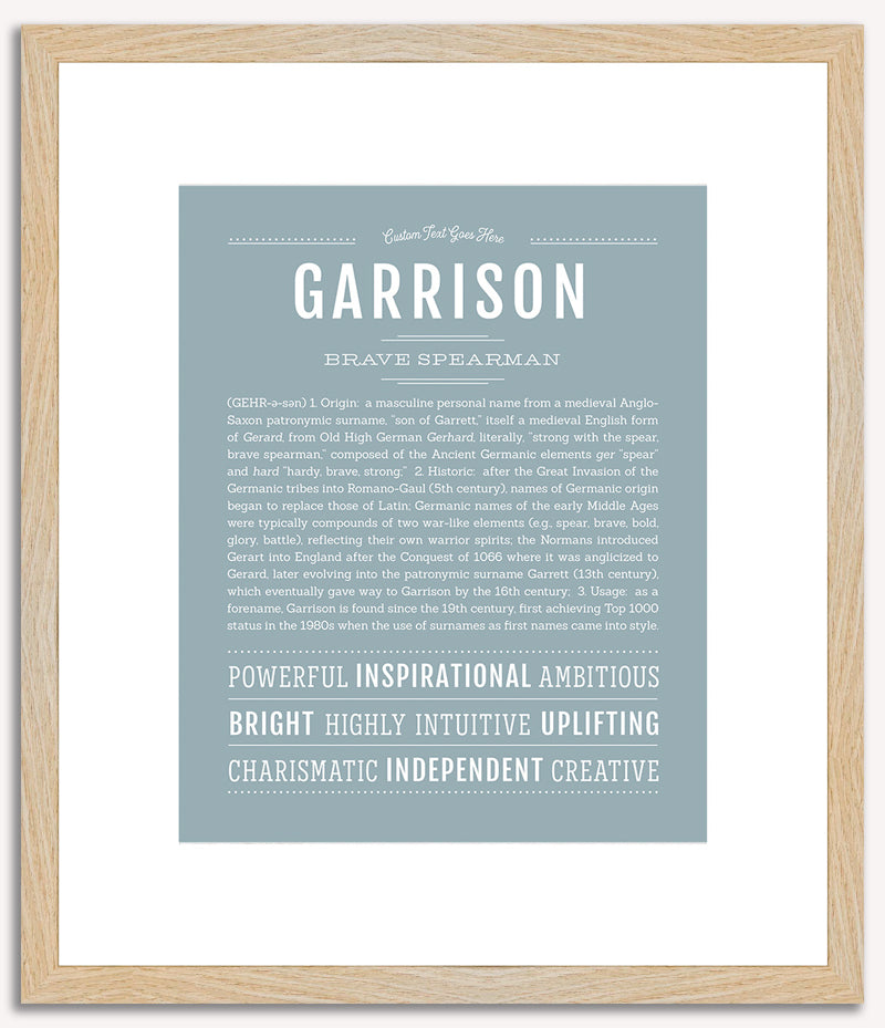 Garrison | Name Art Print