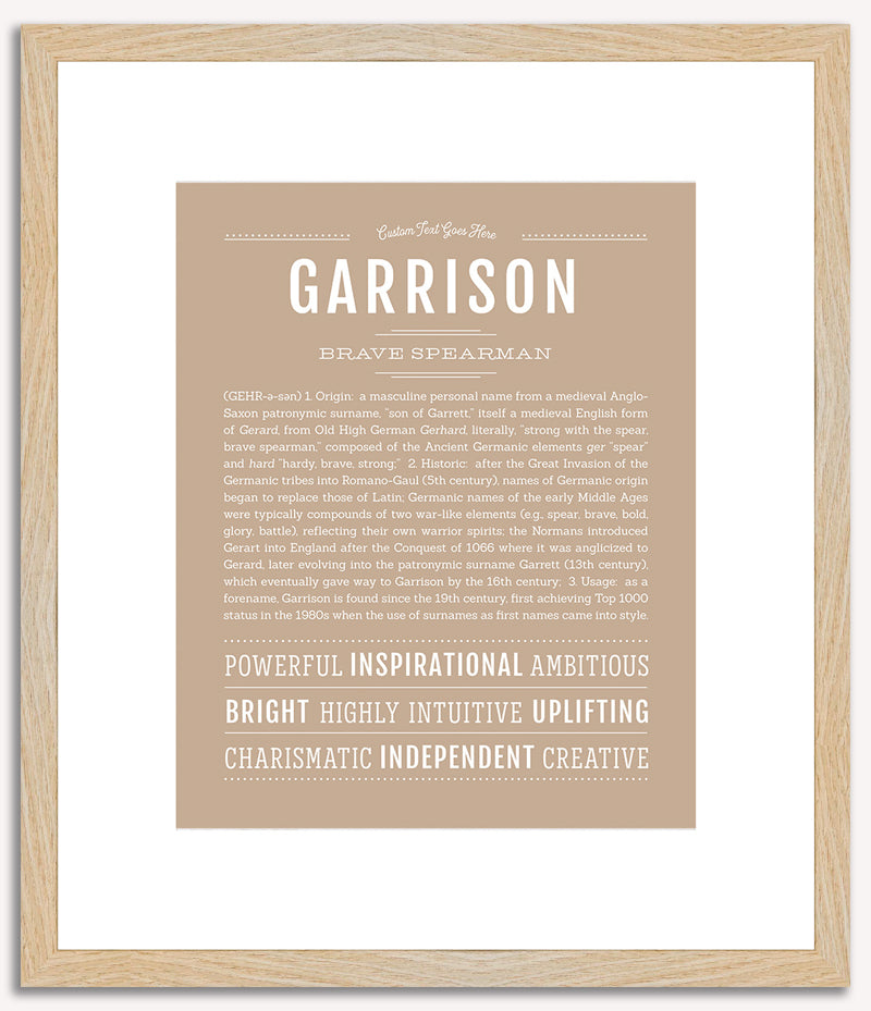 Garrison | Name Art Print