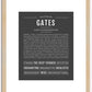 Gates | Name Art Print