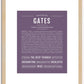 Gates | Name Art Print