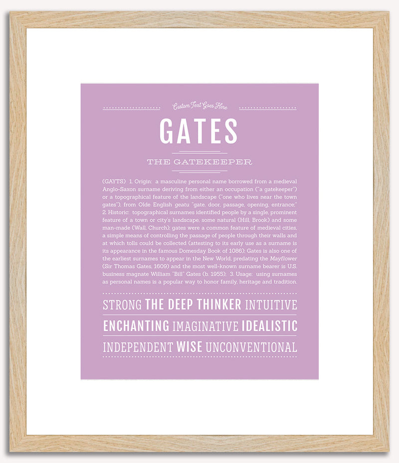 Gates | Name Art Print