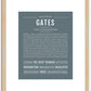 Gates | Name Art Print