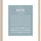 Gates | Name Art Print