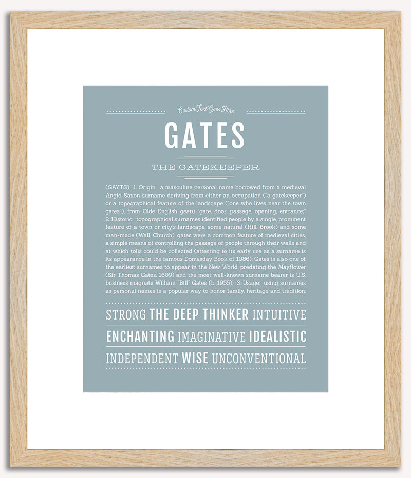 Gates | Name Art Print