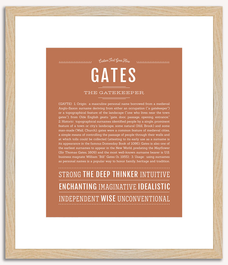 Gates | Name Art Print