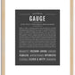 Gauge | Name Art Print