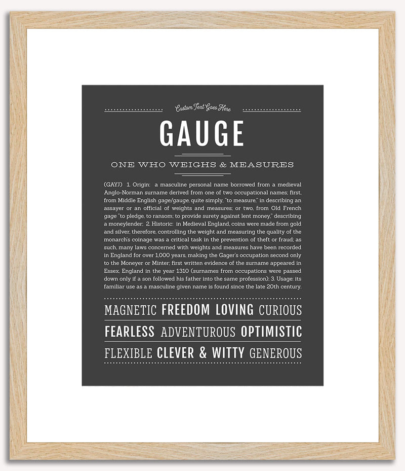 Gauge | Name Art Print