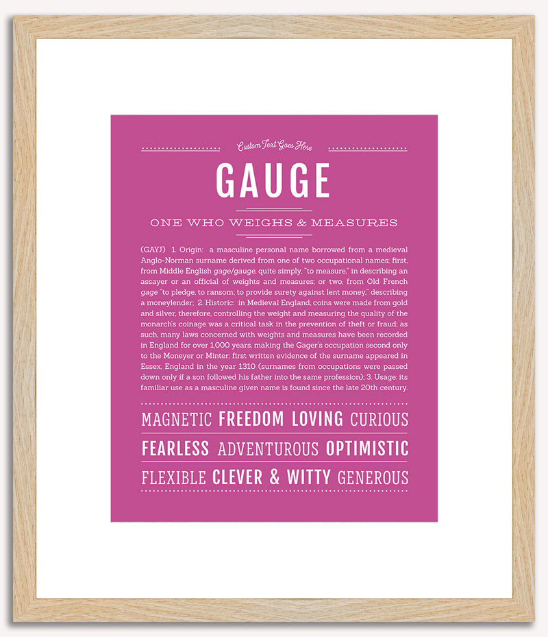 Gauge | Name Art Print