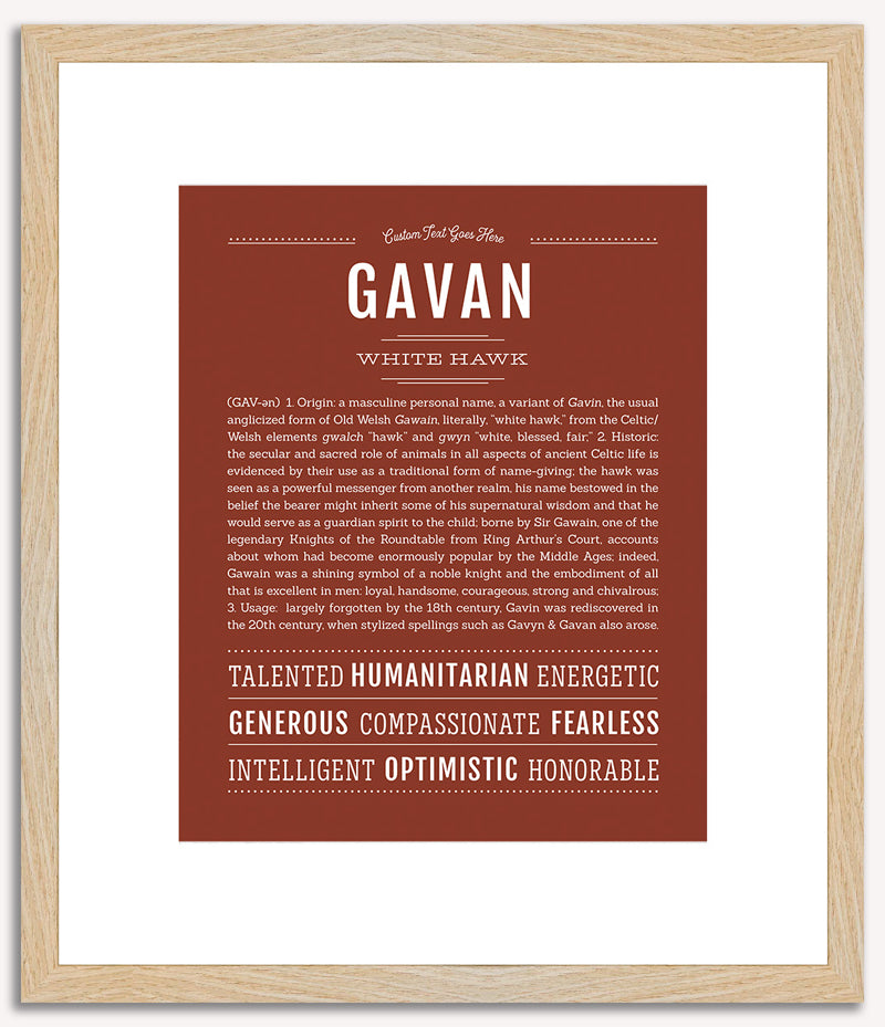 Gavan | Name Art Print