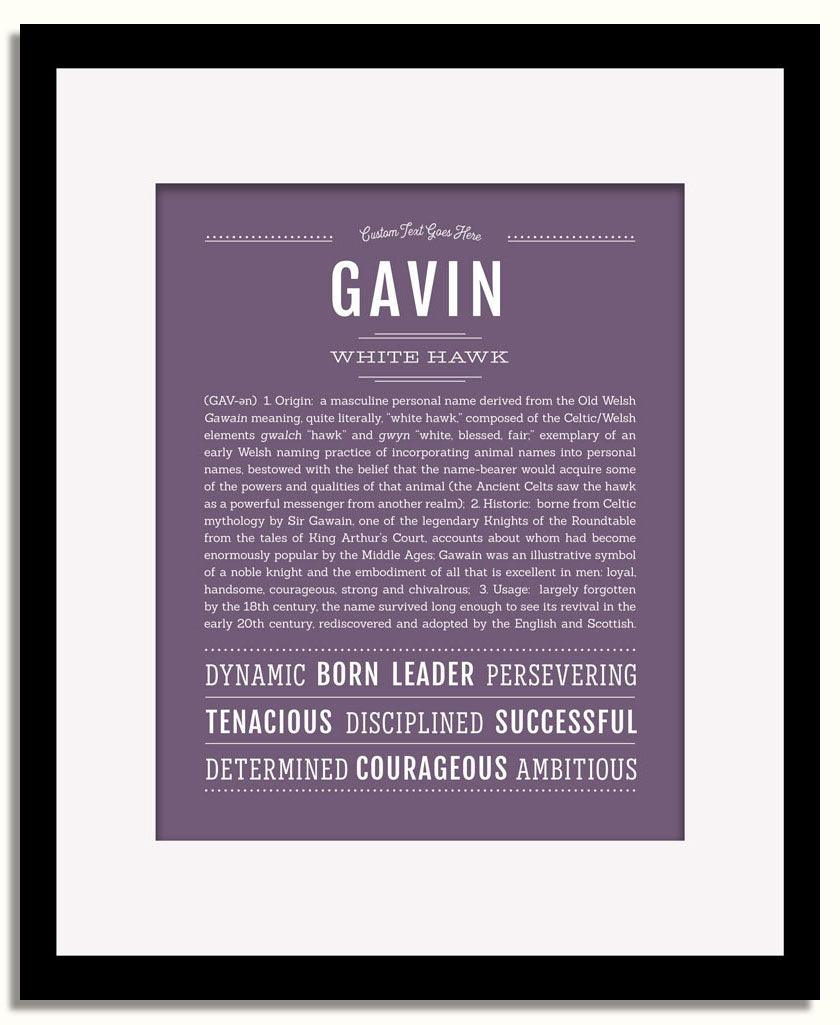 Frame Options | Deep Purple | Black Frame, Matted