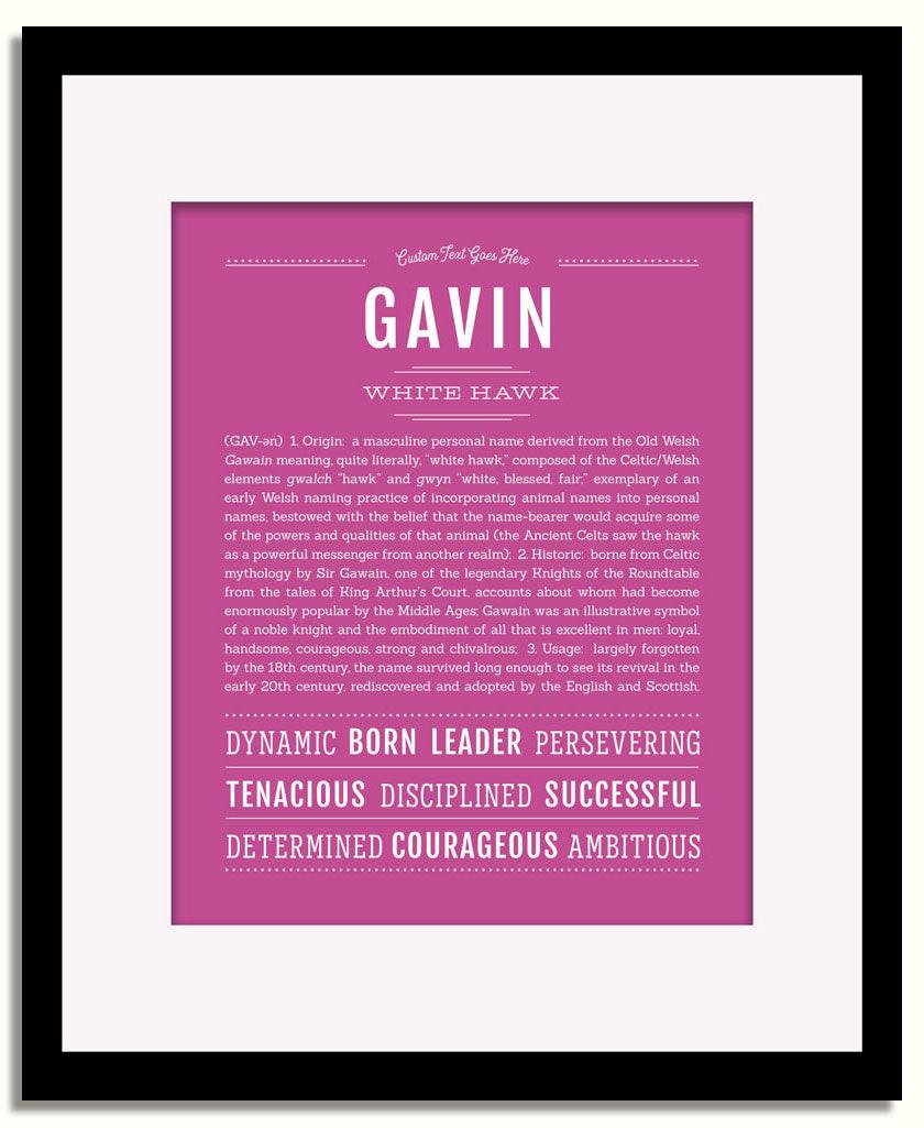 Frame Options | Dark Pink | Black Frame, Matted