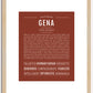 Gena | Name Art Print