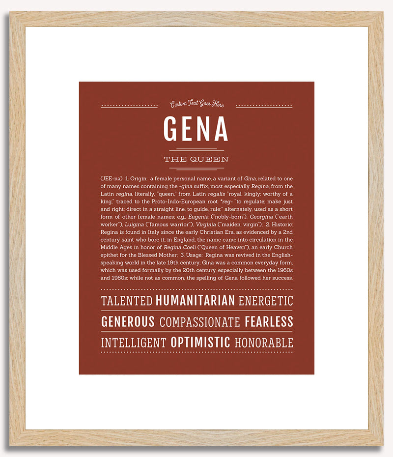 Gena | Name Art Print