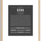 Gena | Name Art Print