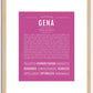 Gena | Name Art Print