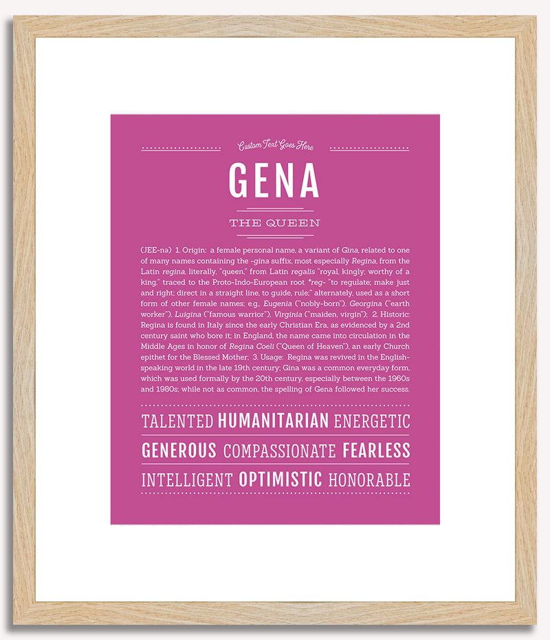 Gena | Name Art Print