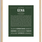 Gena | Name Art Print