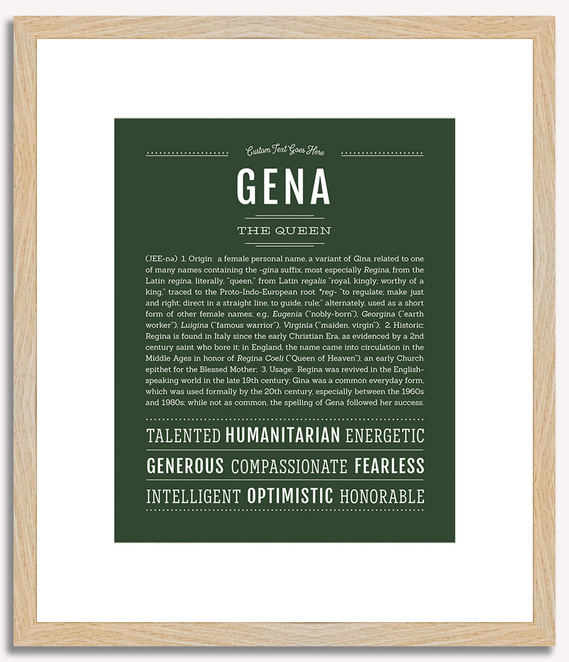 Gena | Name Art Print