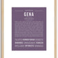 Gena | Name Art Print