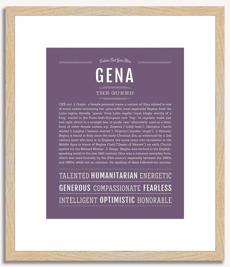 Gena | Name Art Print