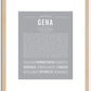 Gena | Name Art Print