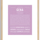 Gena | Name Art Print