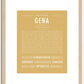 Gena | Name Art Print