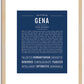 Gena | Name Art Print