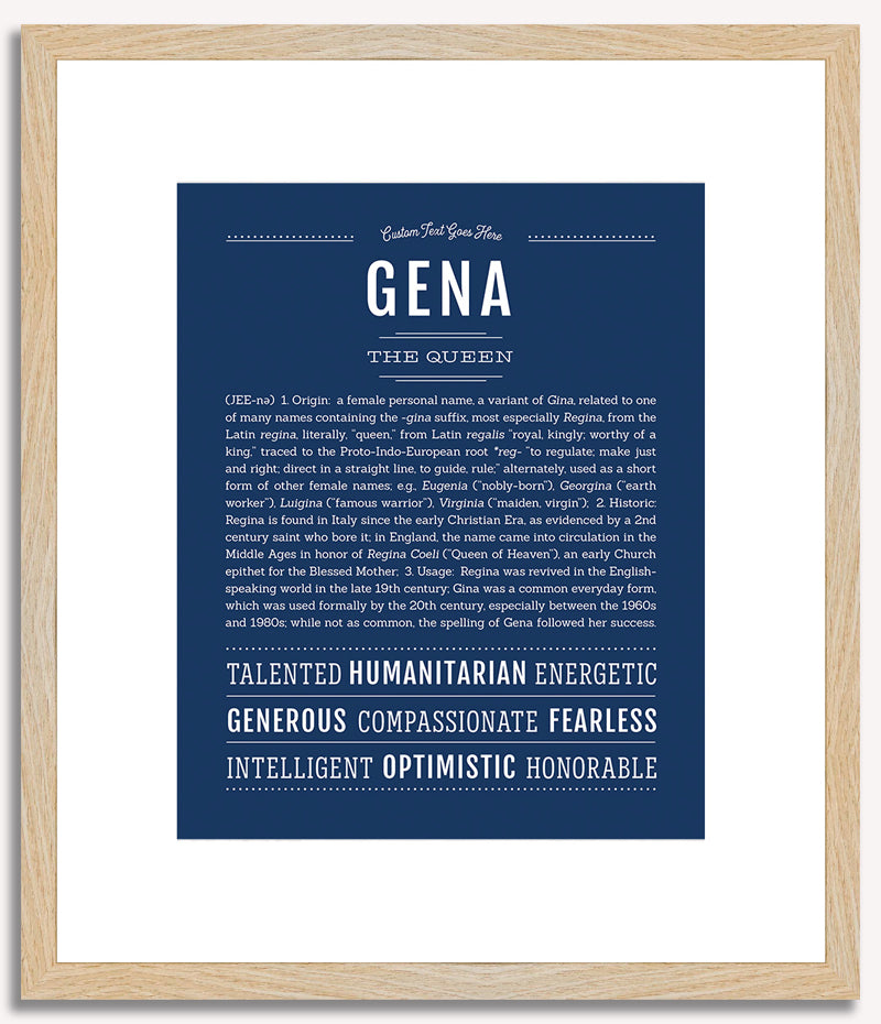 Gena | Name Art Print