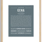 Gena | Name Art Print