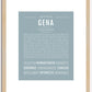 Gena | Name Art Print