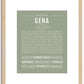 Gena | Name Art Print