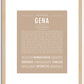 Gena | Name Art Print