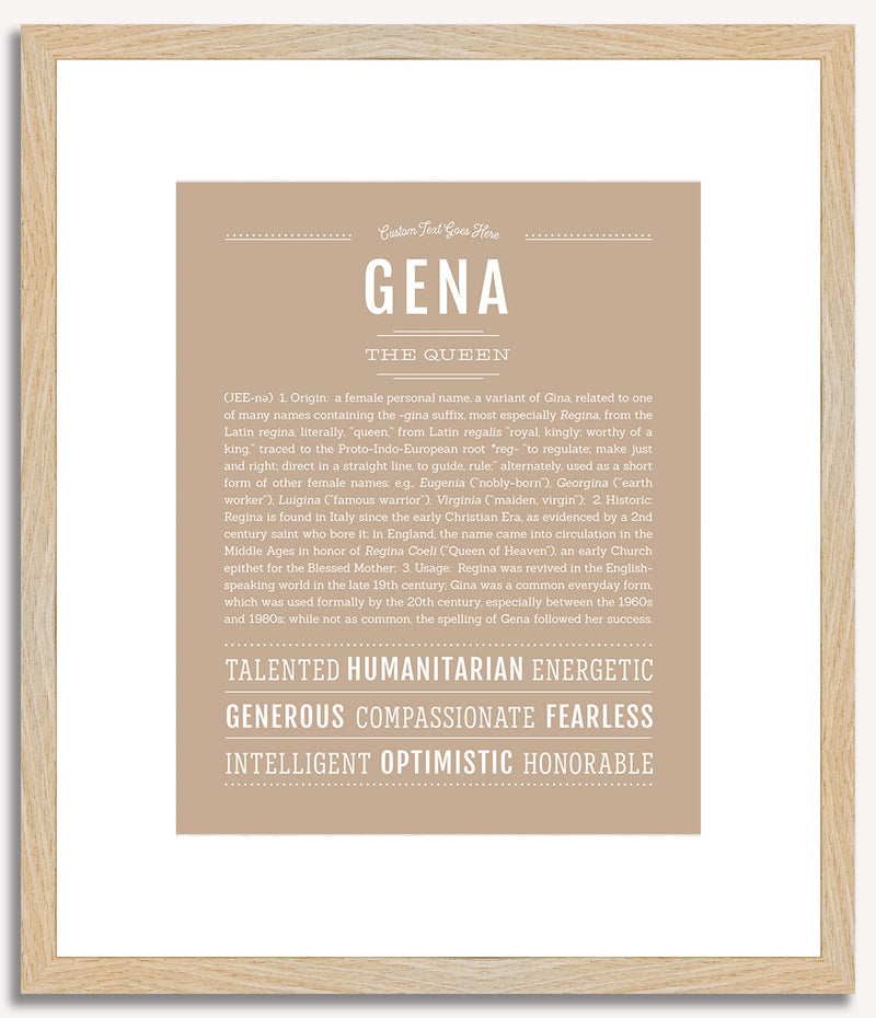 Gena | Name Art Print