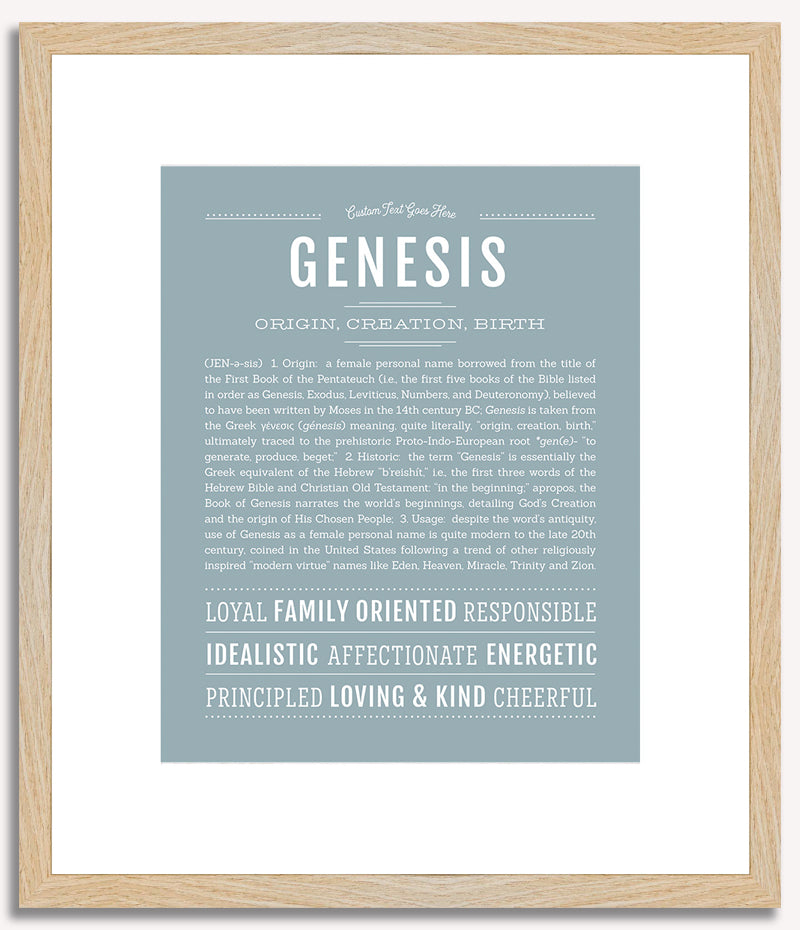 Genesis (female) | Name Art Print