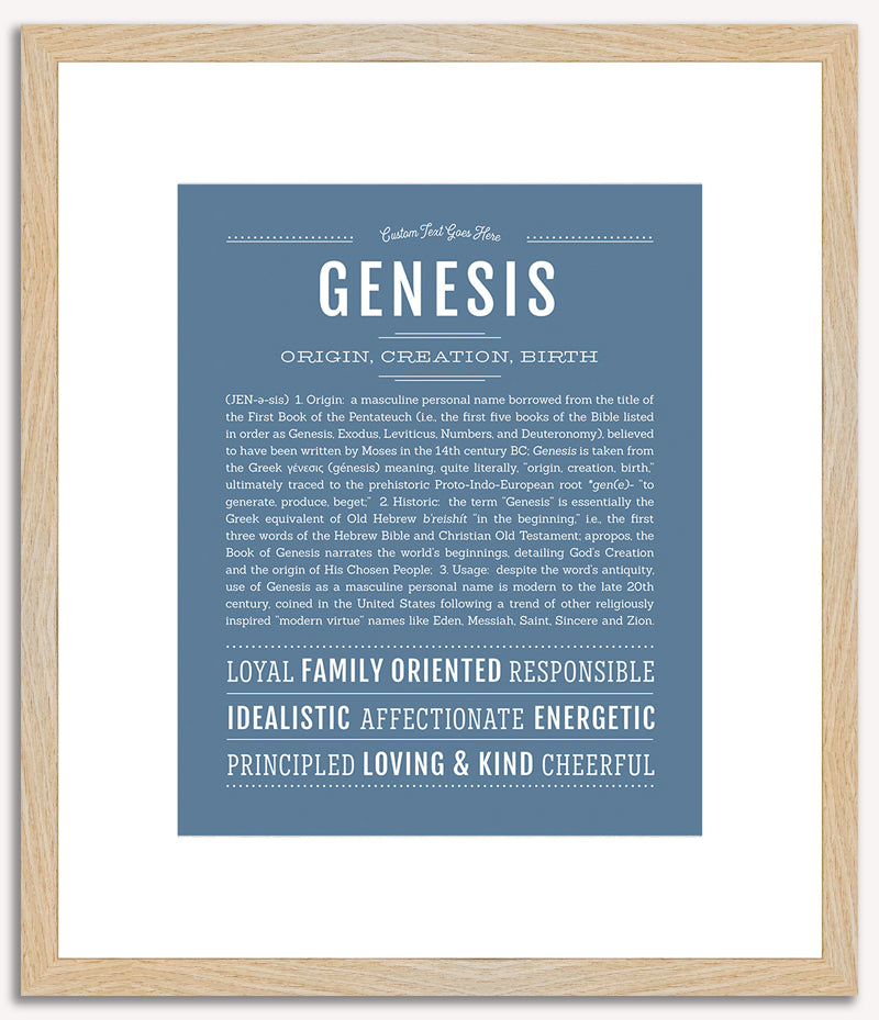 Genesis (male) | Name Art Print