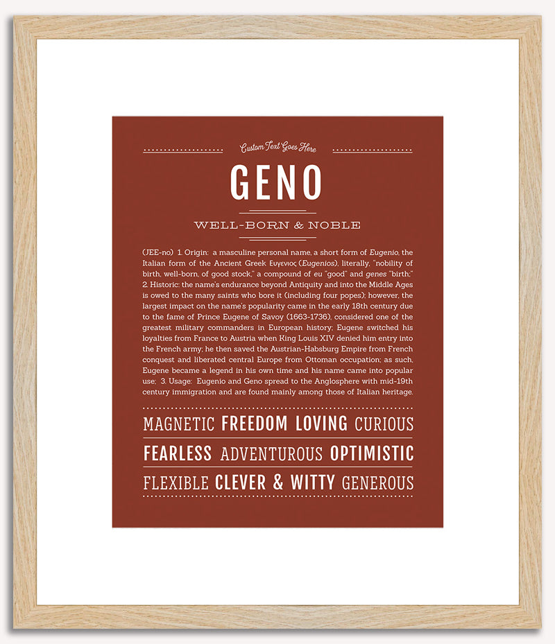 Geno | Name Art Print