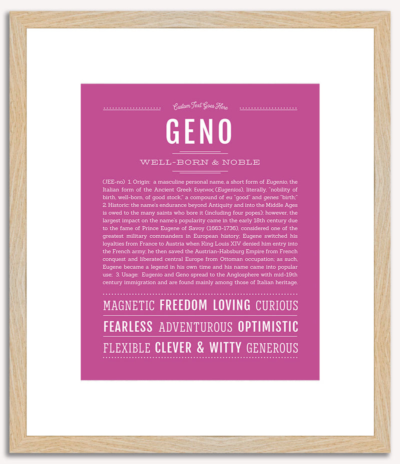 Geno | Name Art Print