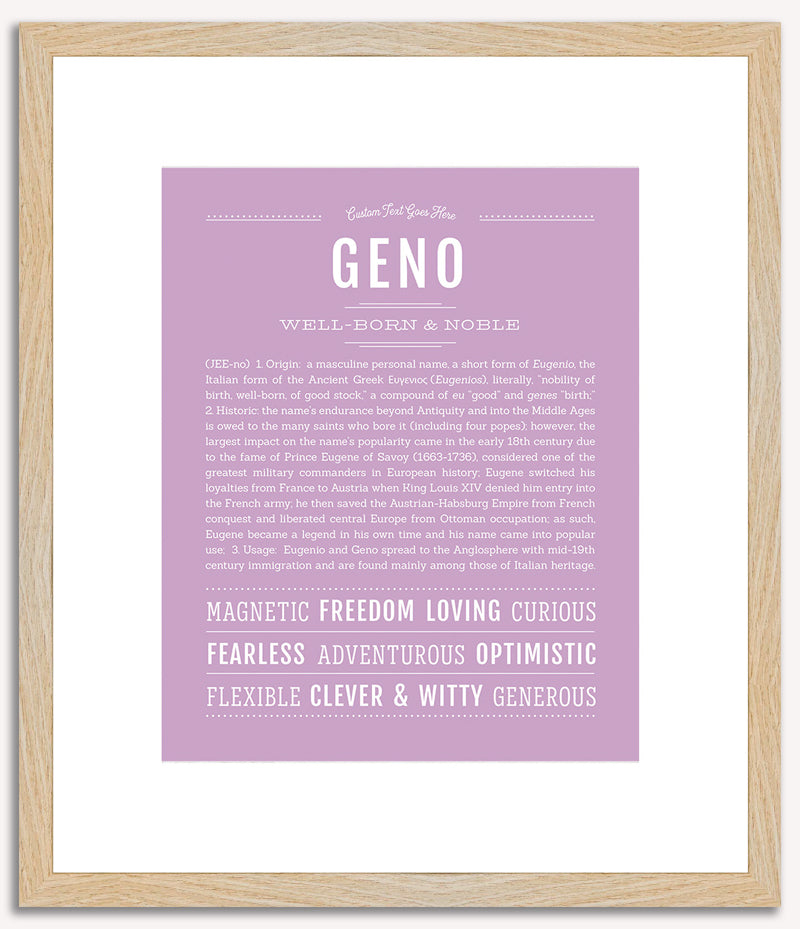 Geno | Name Art Print